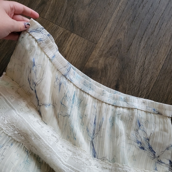 Marchesa Voyage Silk Tiered Maxi Skirt Size 6 - Picture 6 of 6